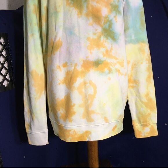 H&M Size Yellow/Green Tie Dye Hoodie Sweater - Picture 9 of 14